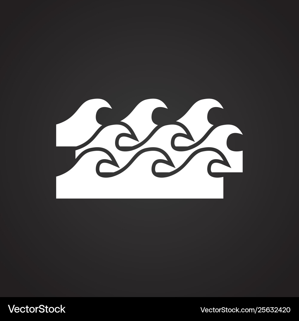 Wave icon on background for graphic and web design Vector Image