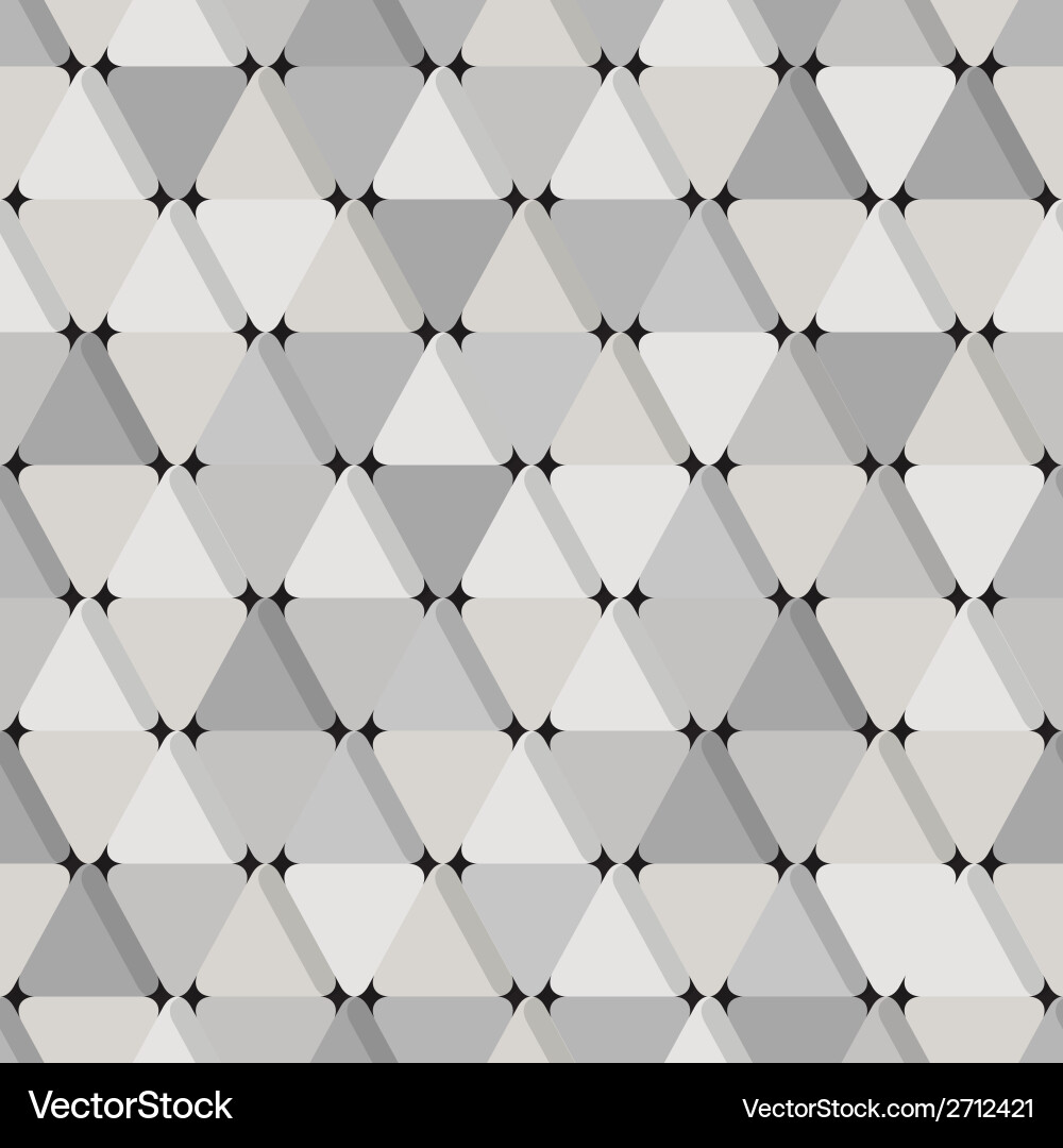 Abstract seamless pattern with grey triangles vector image