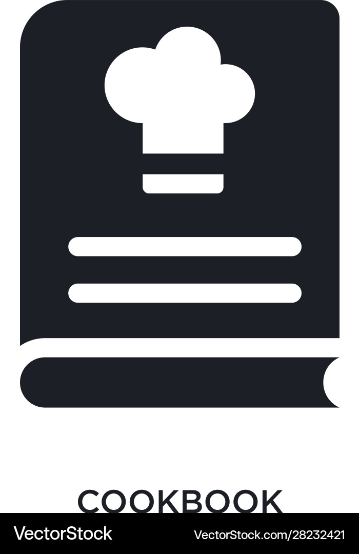 Black cookbook isolated icon simple element from Vector Image