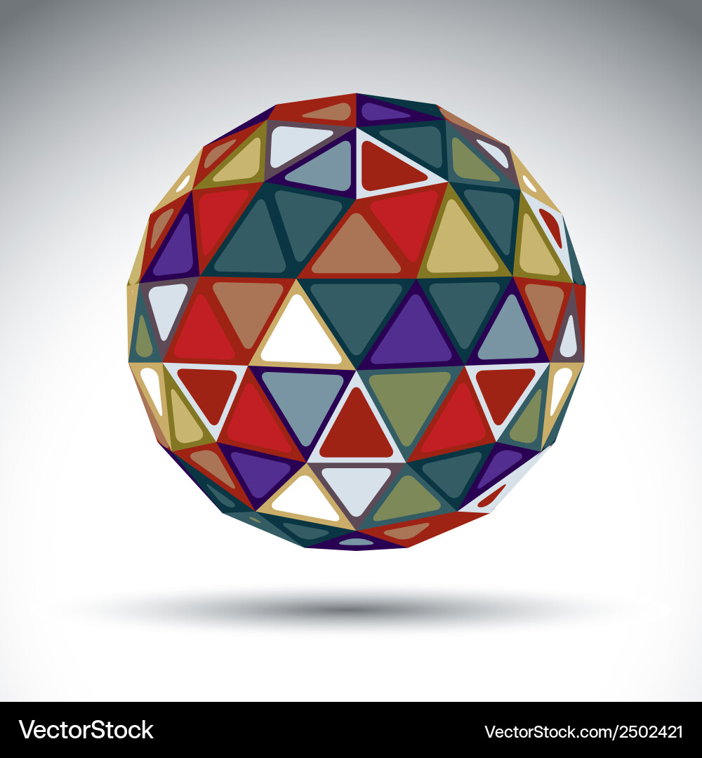Bright abstract spherical object with kaleidoscope Vector Image