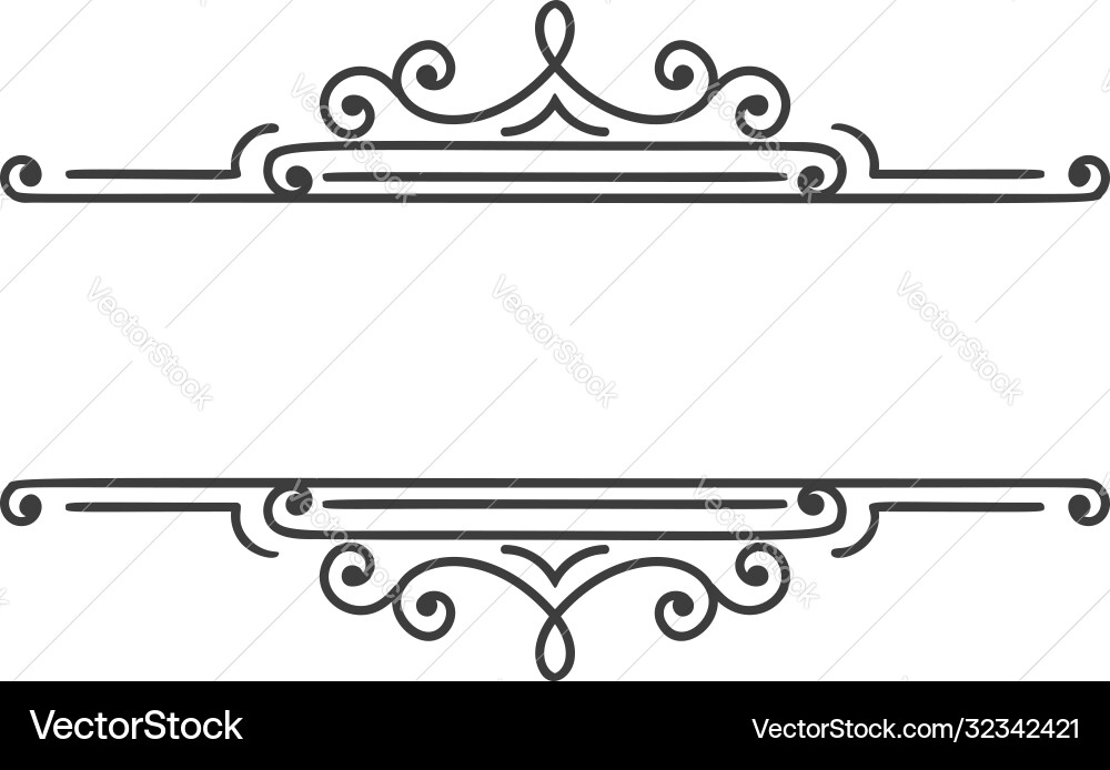 Calligraphic design element Calligraphic design element vector image