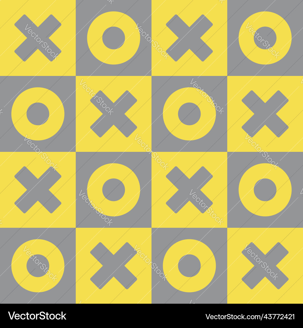 Checkered background pattern tic tac toe game Checkered background pattern tic tac toe game vector image