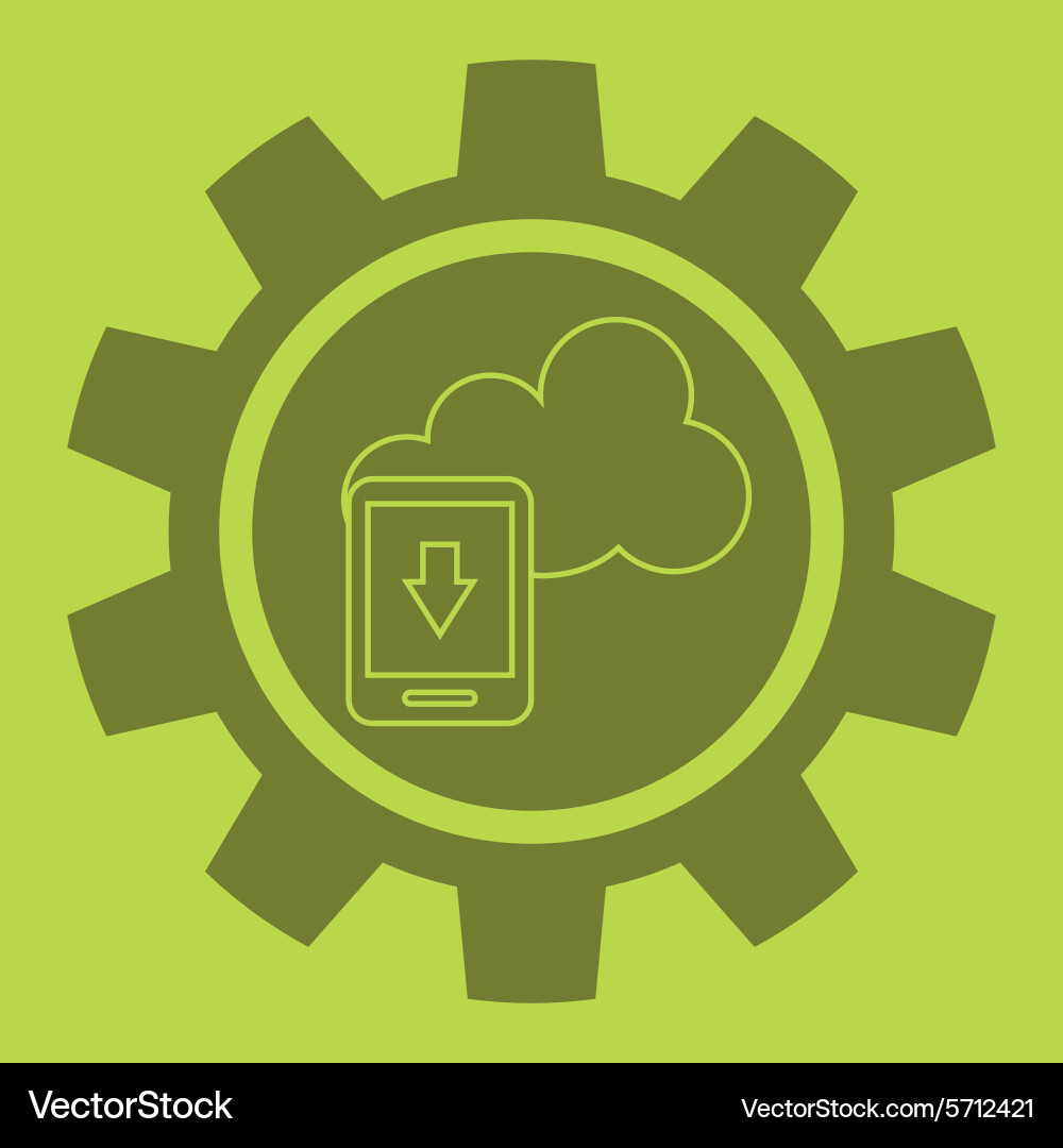 Cloud computing design vector image
