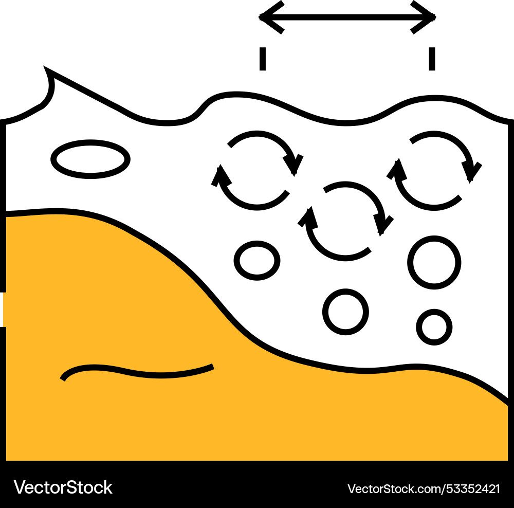 Current generator tidal power icon color Vector Image