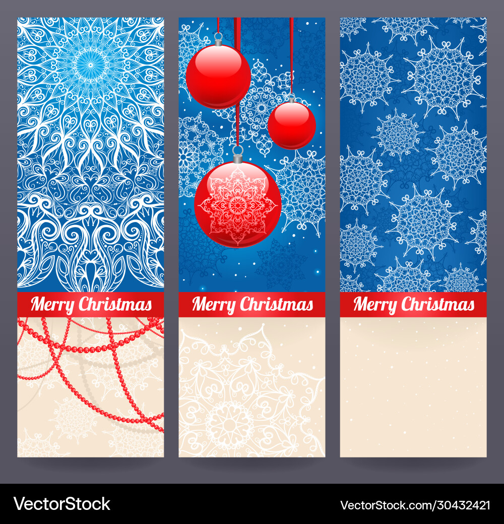Drei schöne Weihnachtsbanner Drei schöne Weihnachtsbanner vektorbild