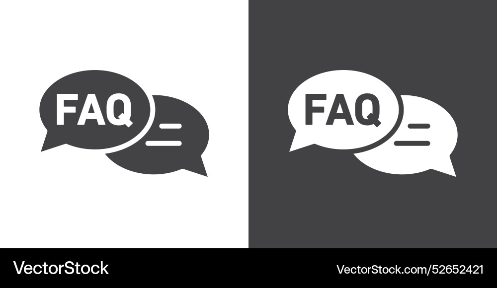 Faq icon thin line set Vector Image