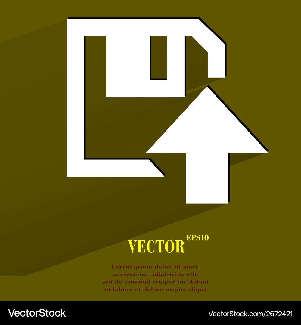 Floppy Disk Upload flache moderne Web-Taste vektorbild