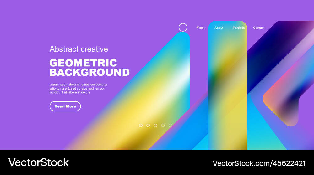Fluid gradient triangles landing page background Fluid gradient triangles landing page background vector image