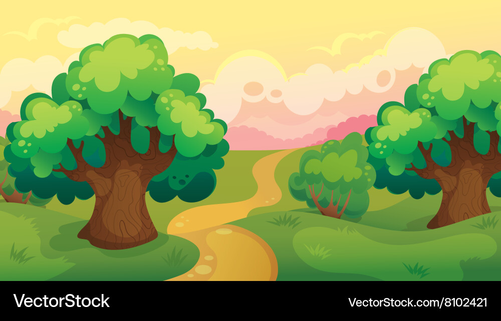 Forest game background vector image