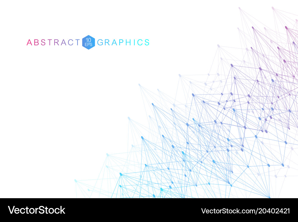 Geometric abstract background with connected line Vector Image