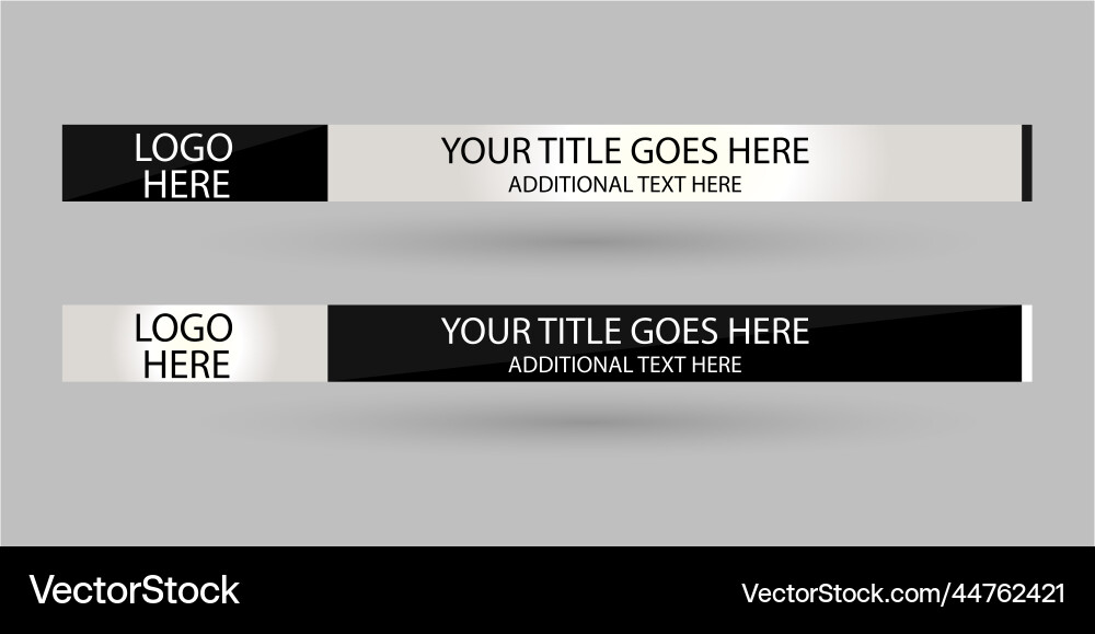 Professional broadcast lower third design template Vector Image