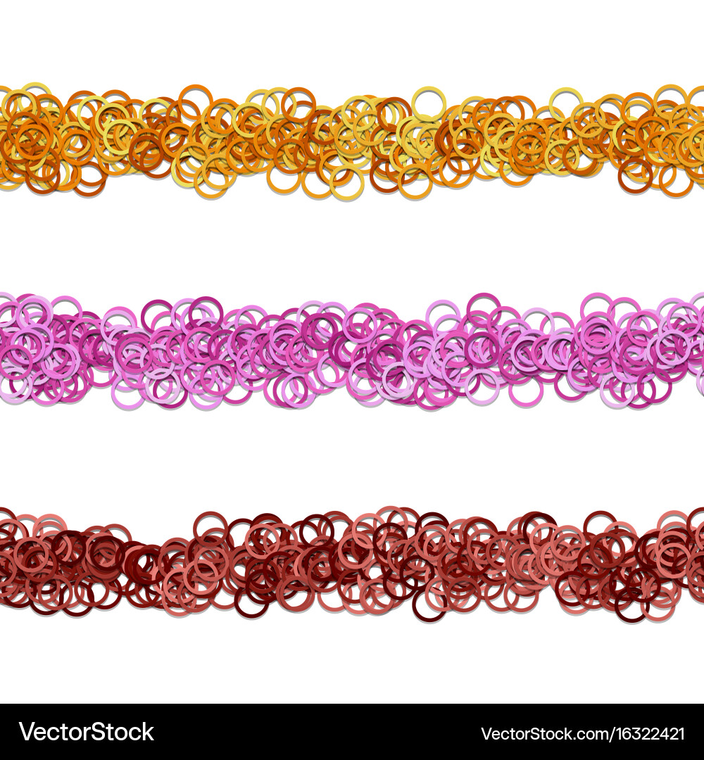 Seamless circle pattern page dividing line design vector image