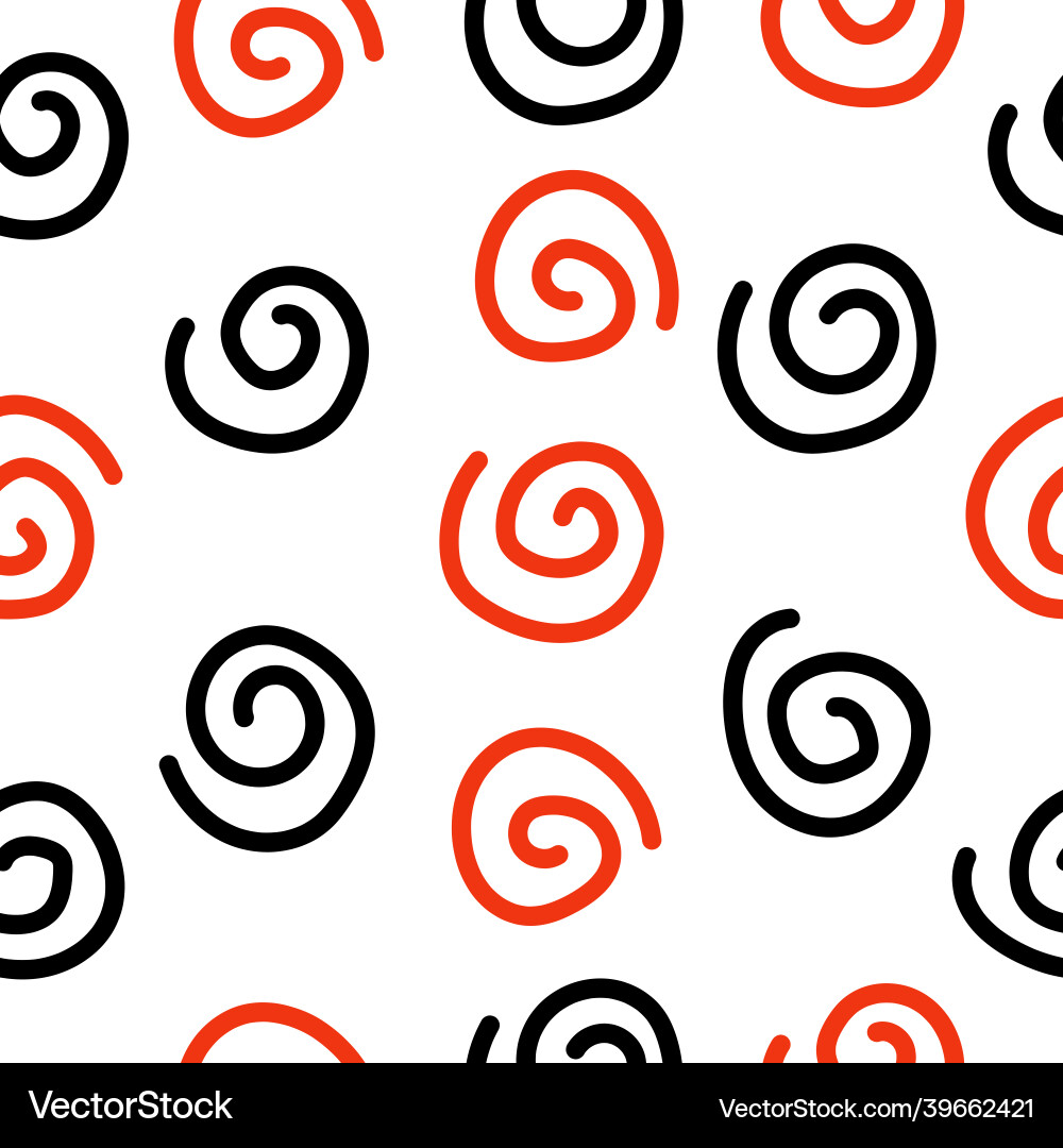 Seamless pattern with spirals and swirls vector image