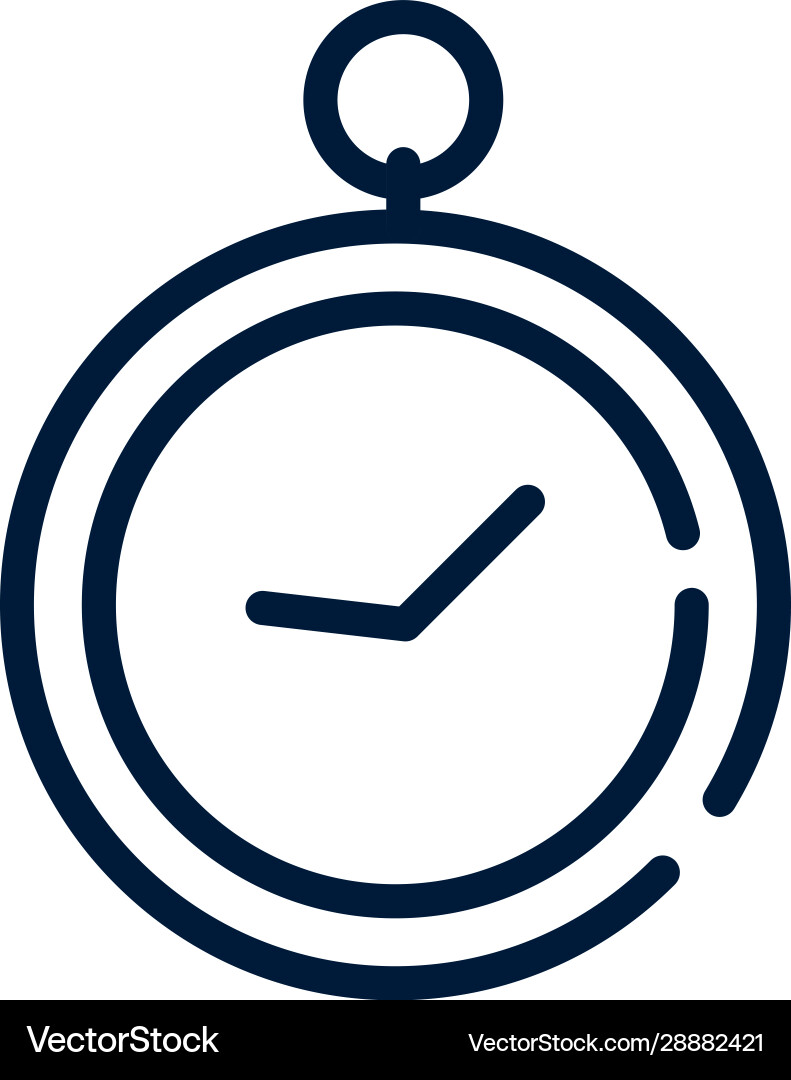 Time stopwatch clock linear design Vector Image