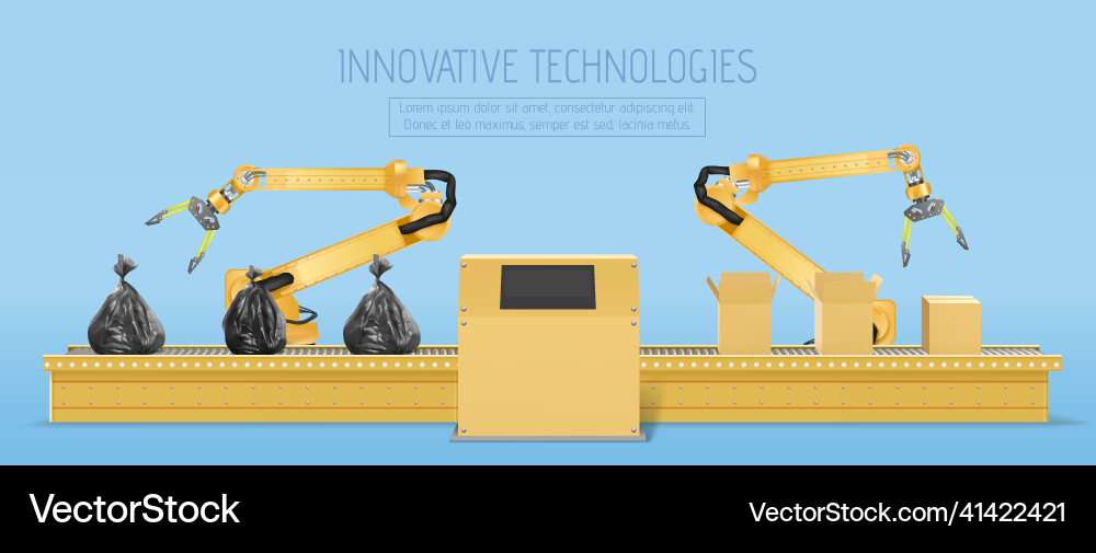 Transportation sorting and recycling garbage vector image