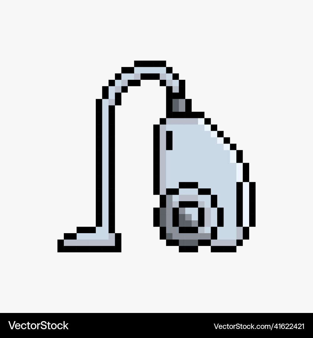 Vacuum cleaner pixel art Vector Image