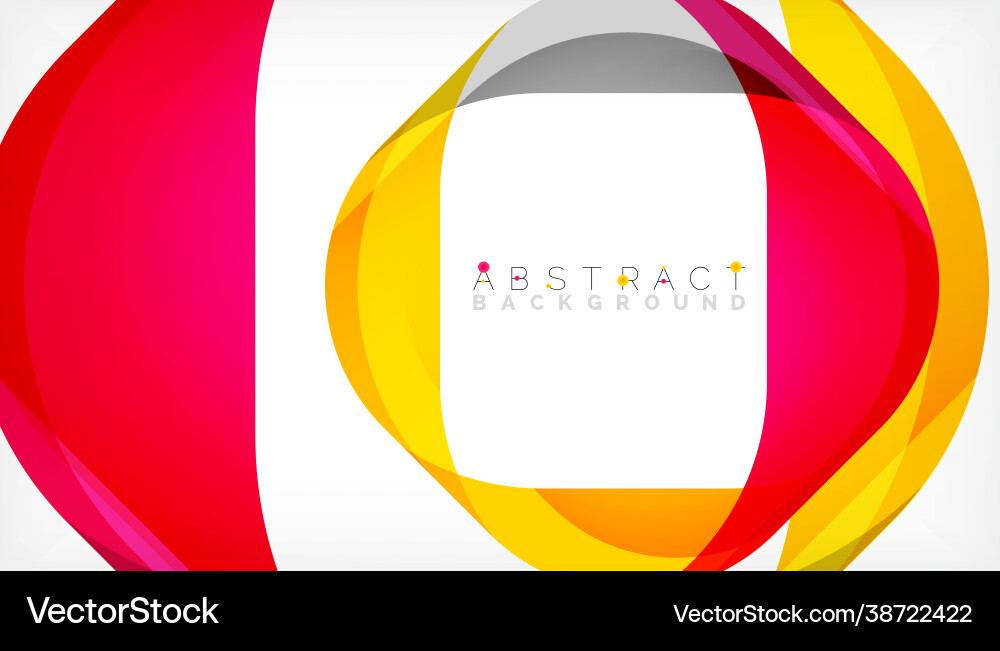 Abstract square shape with overlapping waves Vector Image