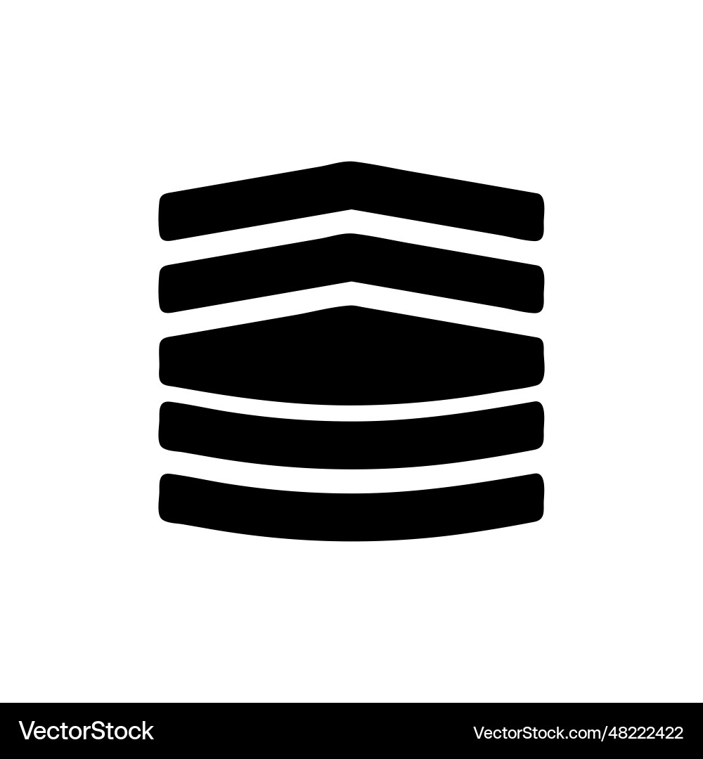 Badge icon solid black colour military symbol Badge icon solid black colour military symbol vector image