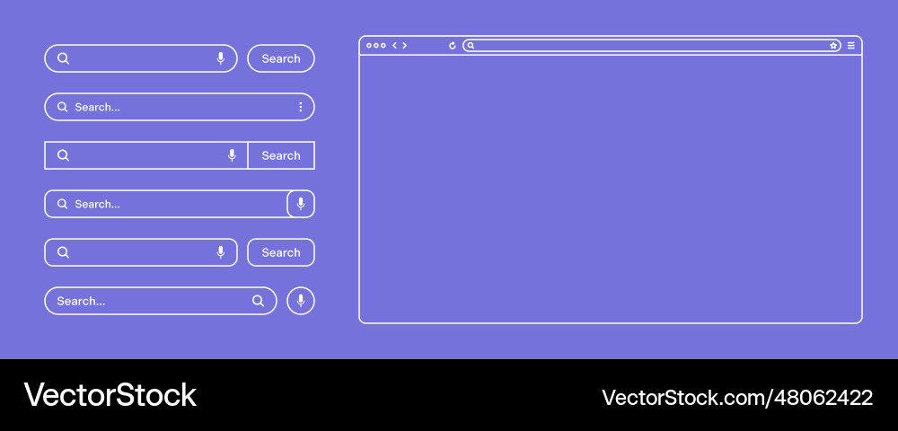 Blank web browser internet page window Blank web browser internet page window vector image