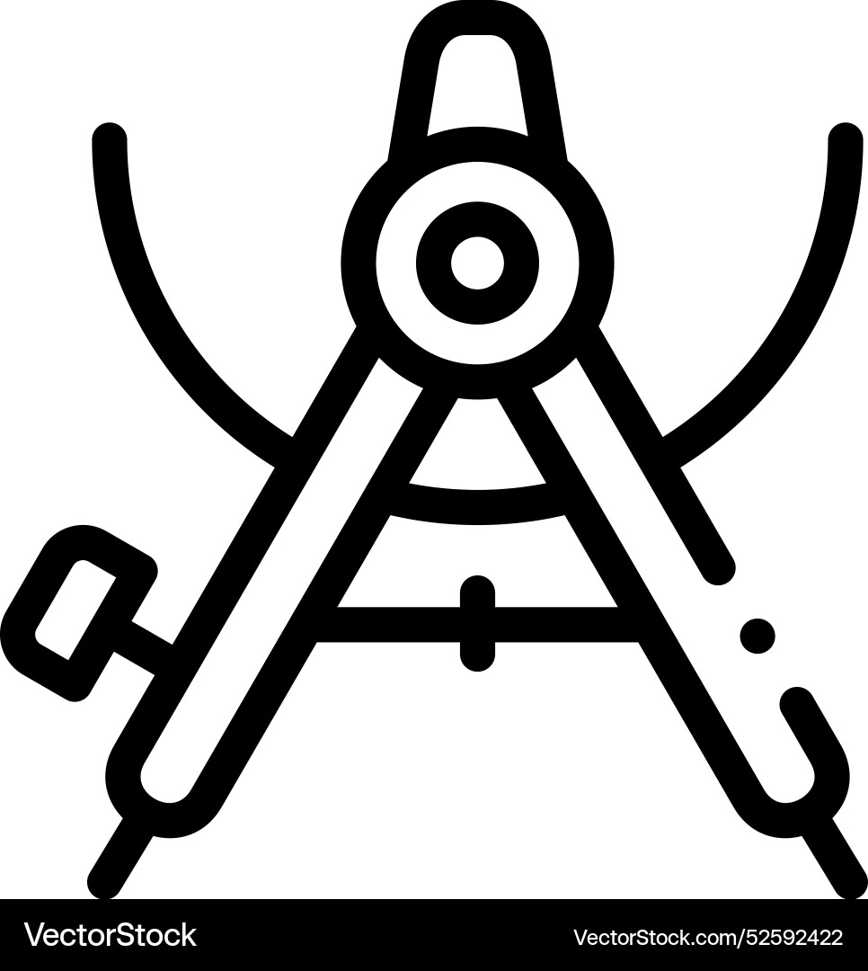Compass icon thin linear style design isolated Vector Image