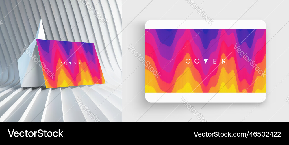 Cover design template with color gradients Cover design template with color gradients vector image