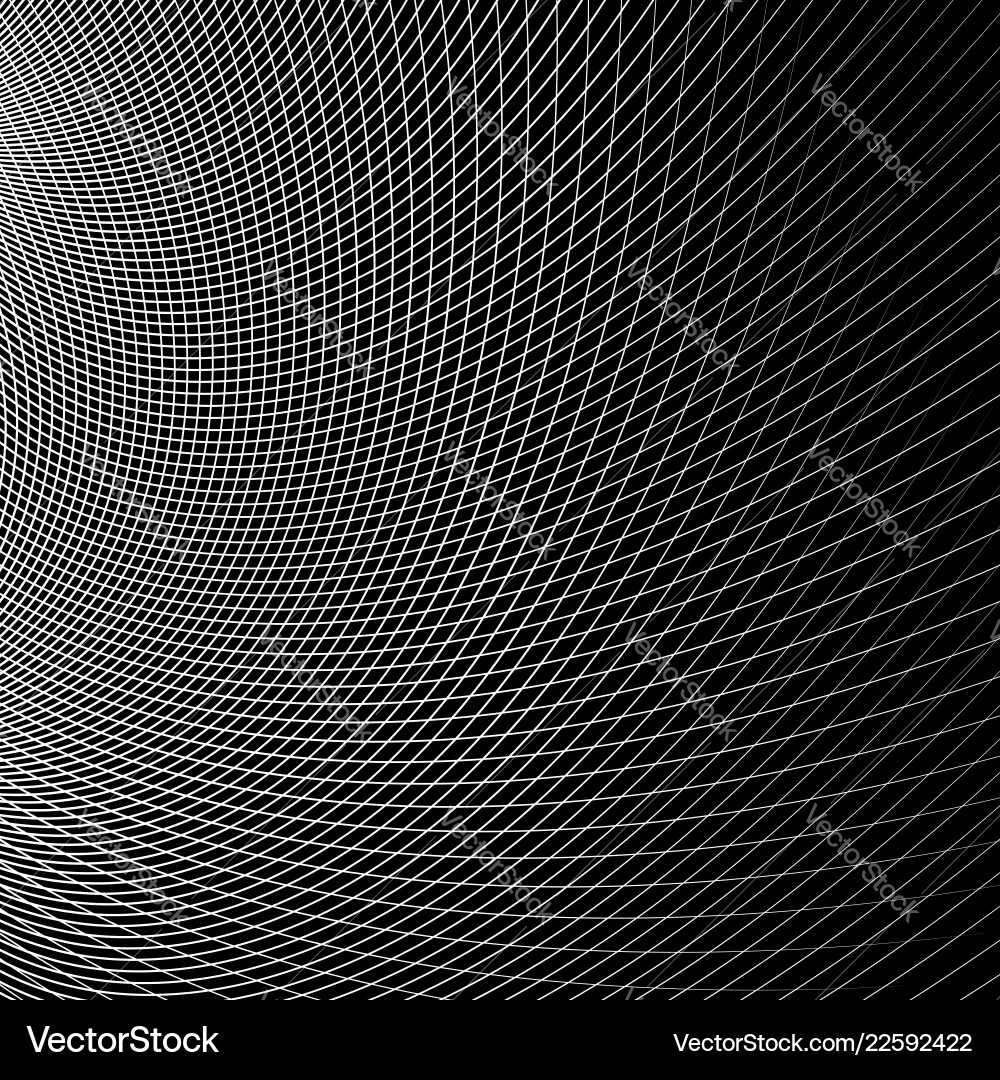 Curved Mesh Grid - Dynamic Lines vector image