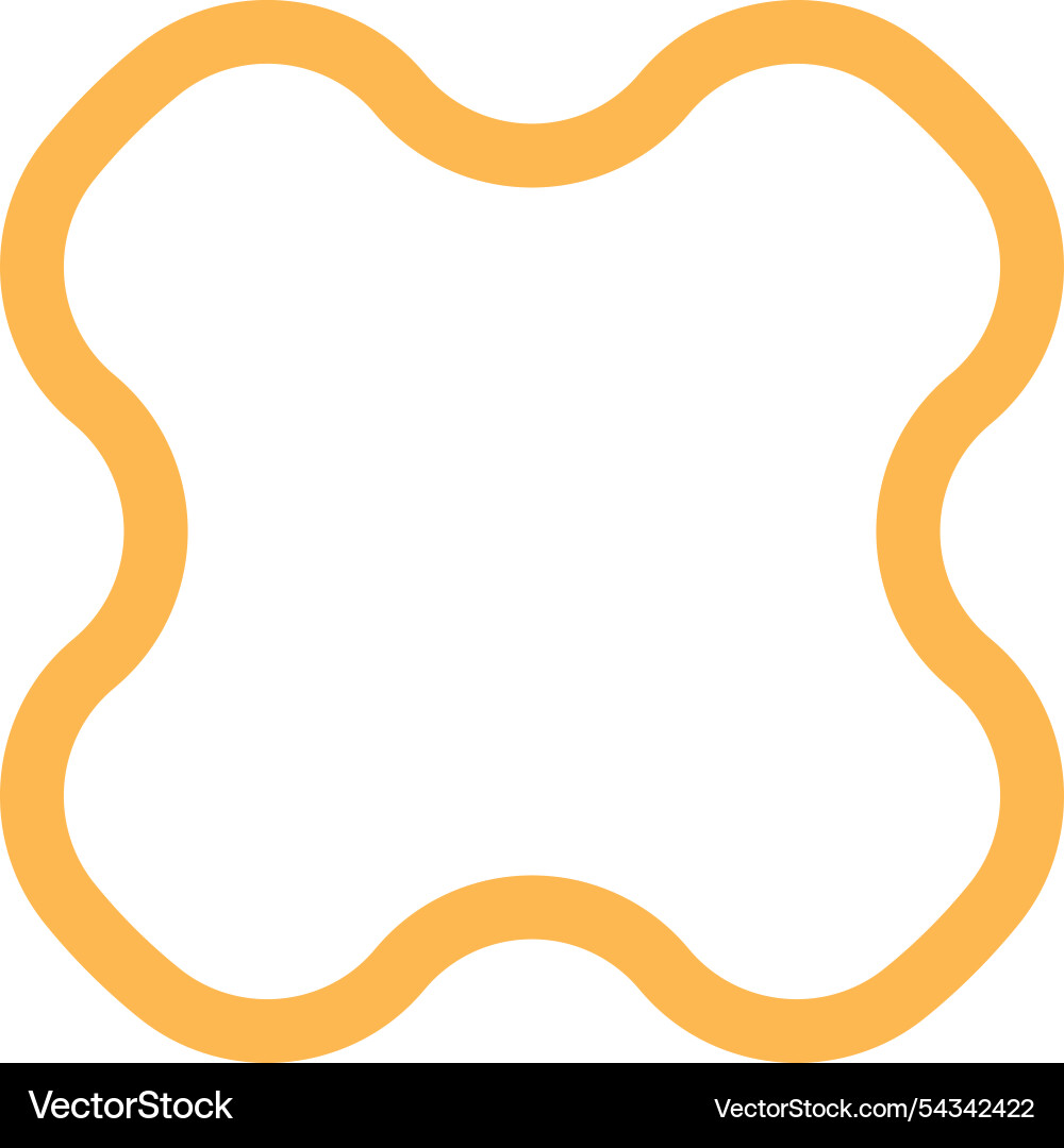 Curvy shape outline frame element Vector Image