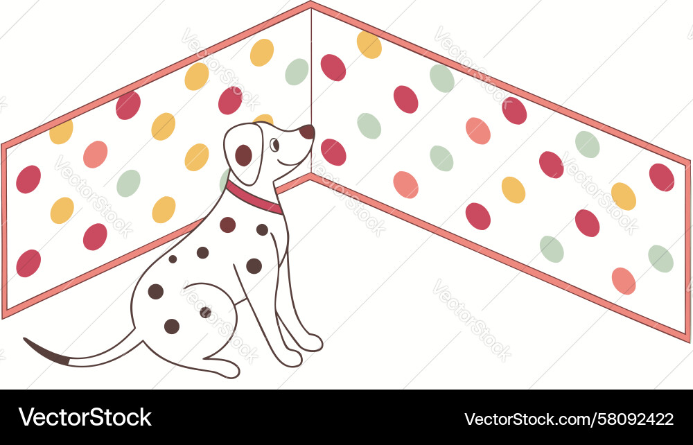 Dalmatian Puppy Border Vector Image