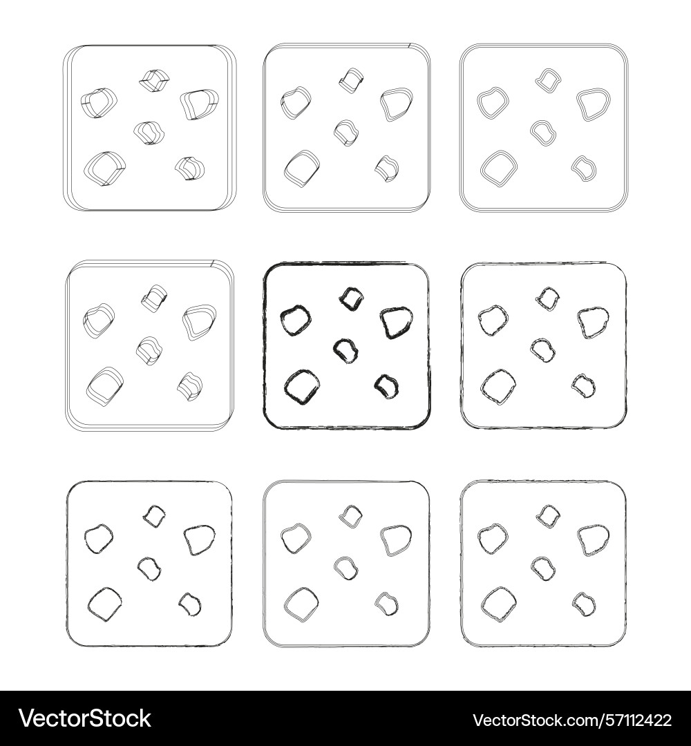 Dot pattern set square shape texture abstract Dot pattern set square shape texture abstract Vector Image