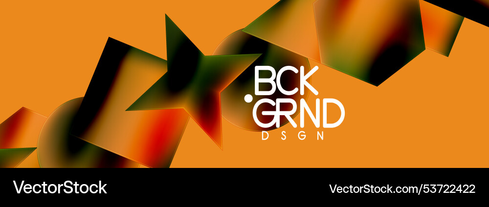 Fluid color geometric shapes abstract background Vector Image
