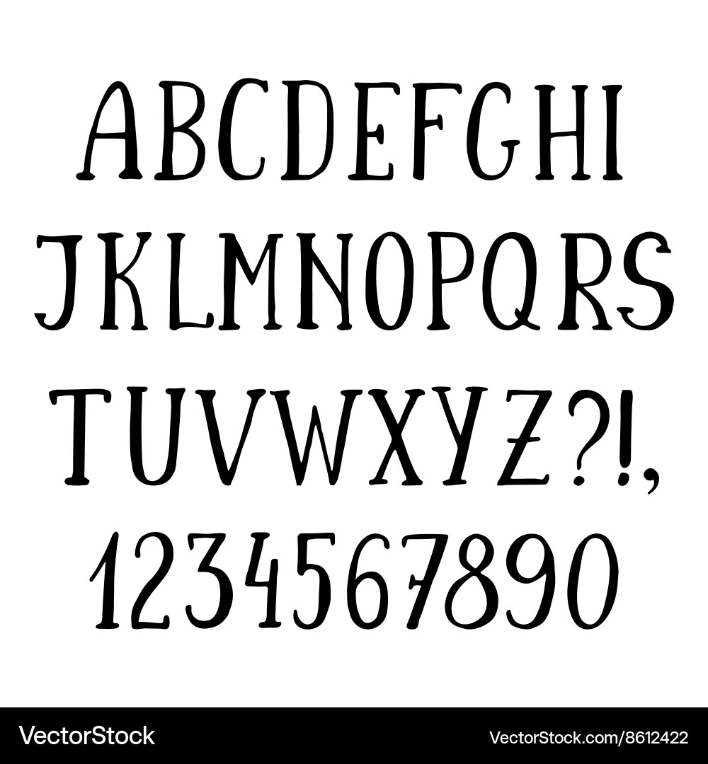 Handwritten Alphabet Sketch vector image