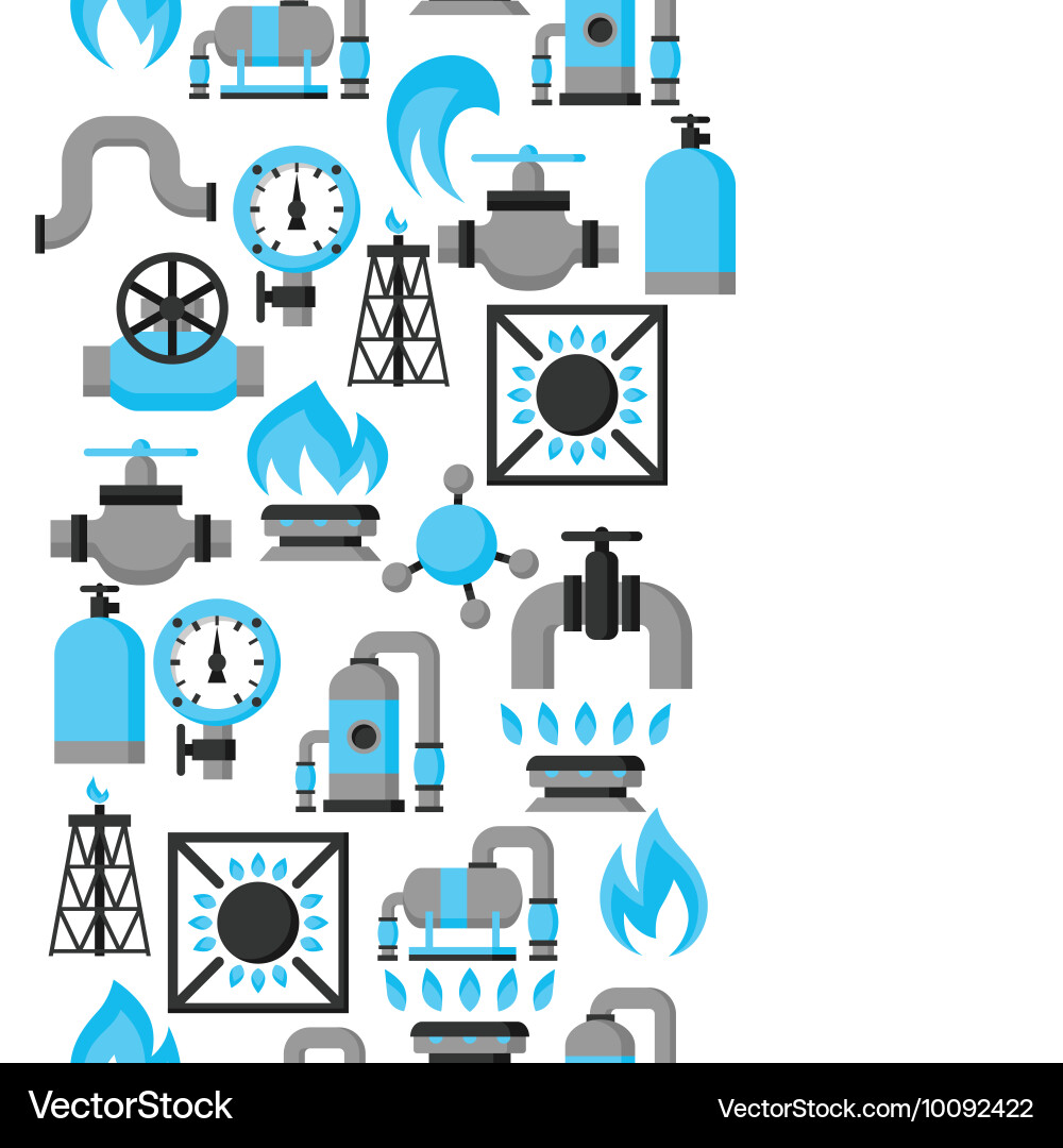 Natural gas production injection and storage Vector Image