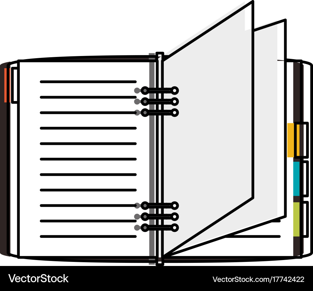 Open notebook icon image vector image