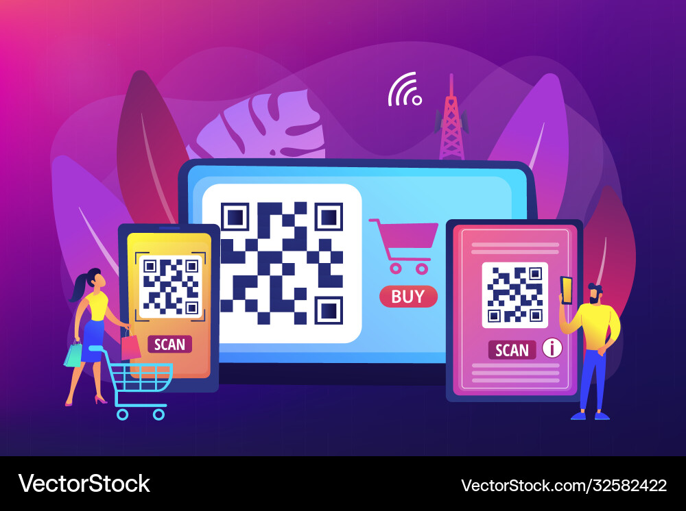 QR Code Scanner App Vector Image