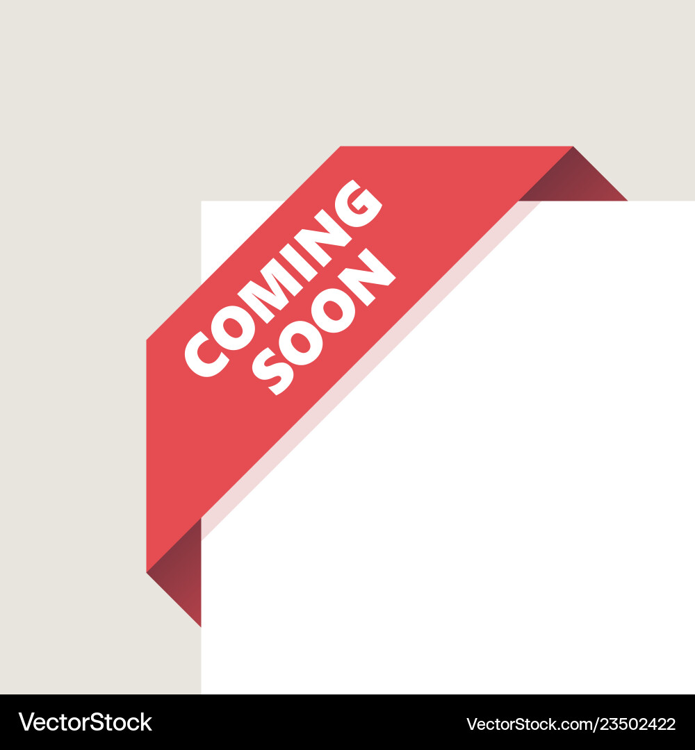 Red Ribbon Tag with Shadow Vector Image