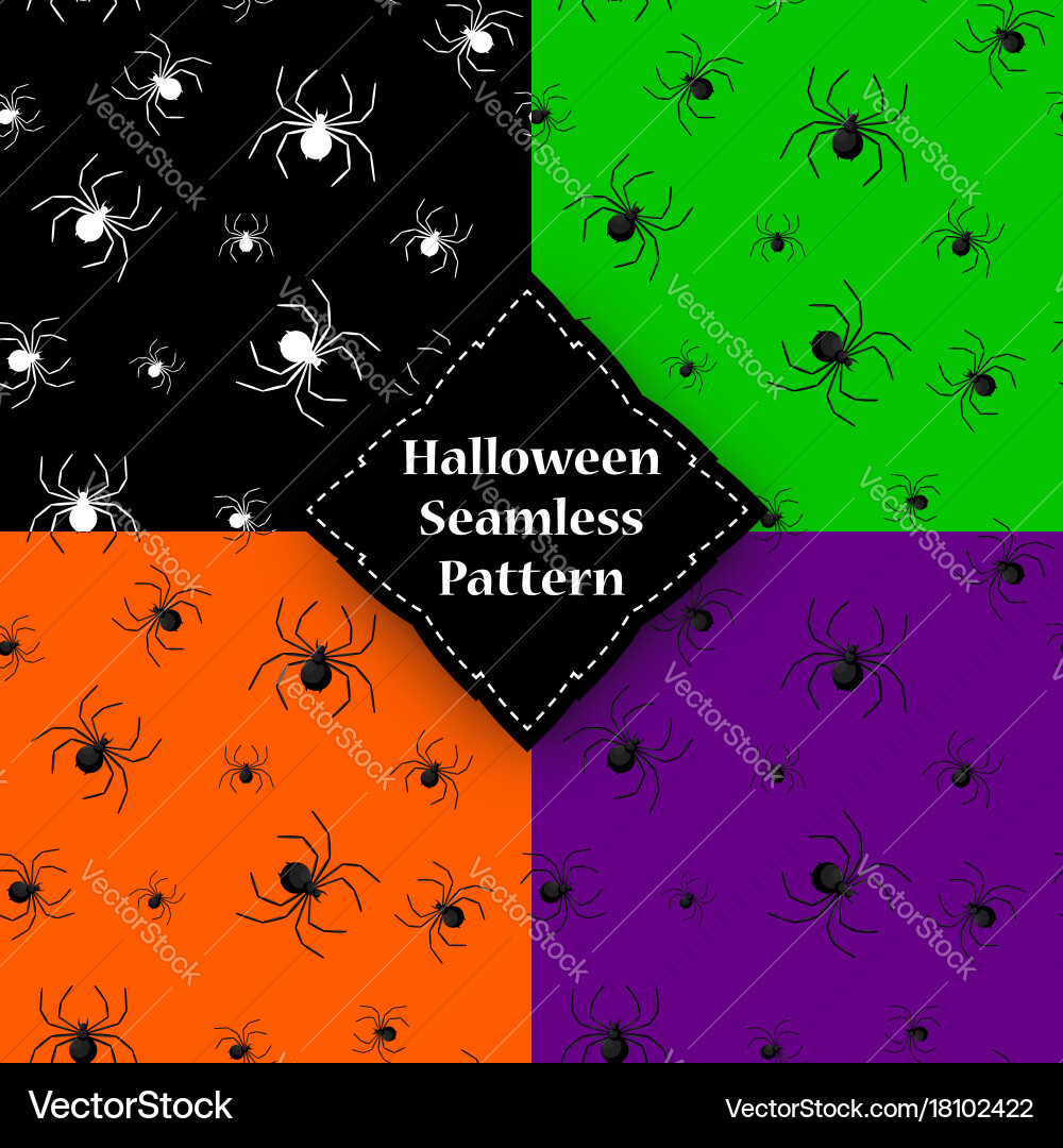Seamless pattern with spider web on halloween vector image