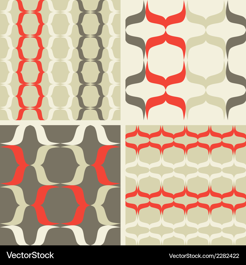 Seamless patterns waves vector image