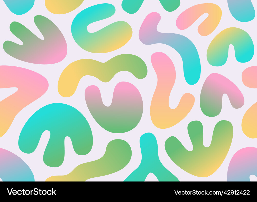 Various modern shapes and doodle objects gradient Various modern shapes and doodle objects gradient vector image