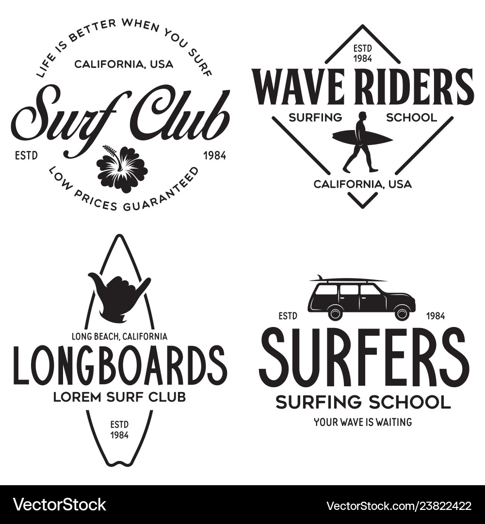 Vintage Surfing Embleme für Webdesign oder Print Vintage Surfing Embleme für Webdesign oder Print vektorbild