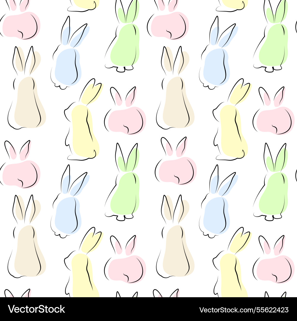 Abstract Rabbit Pattern vector image