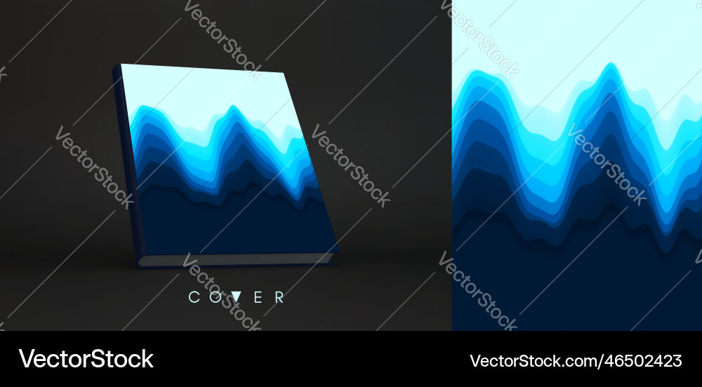 Abstract wavy background with color gradient Vector Image