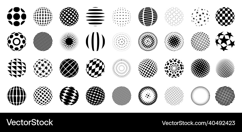 Circular Pattern Collection Vector Image