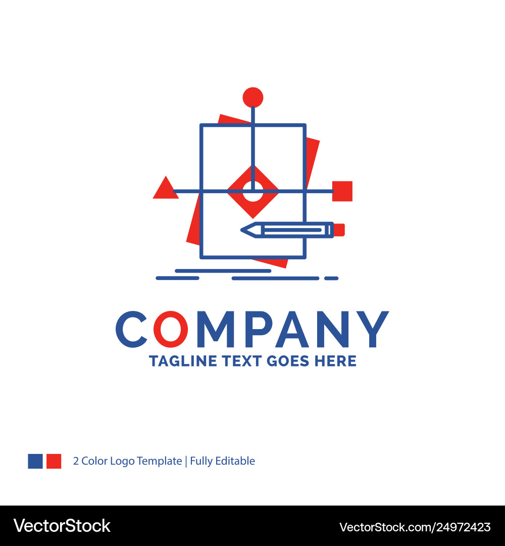 Company name logo design for algorithm business Vector Image