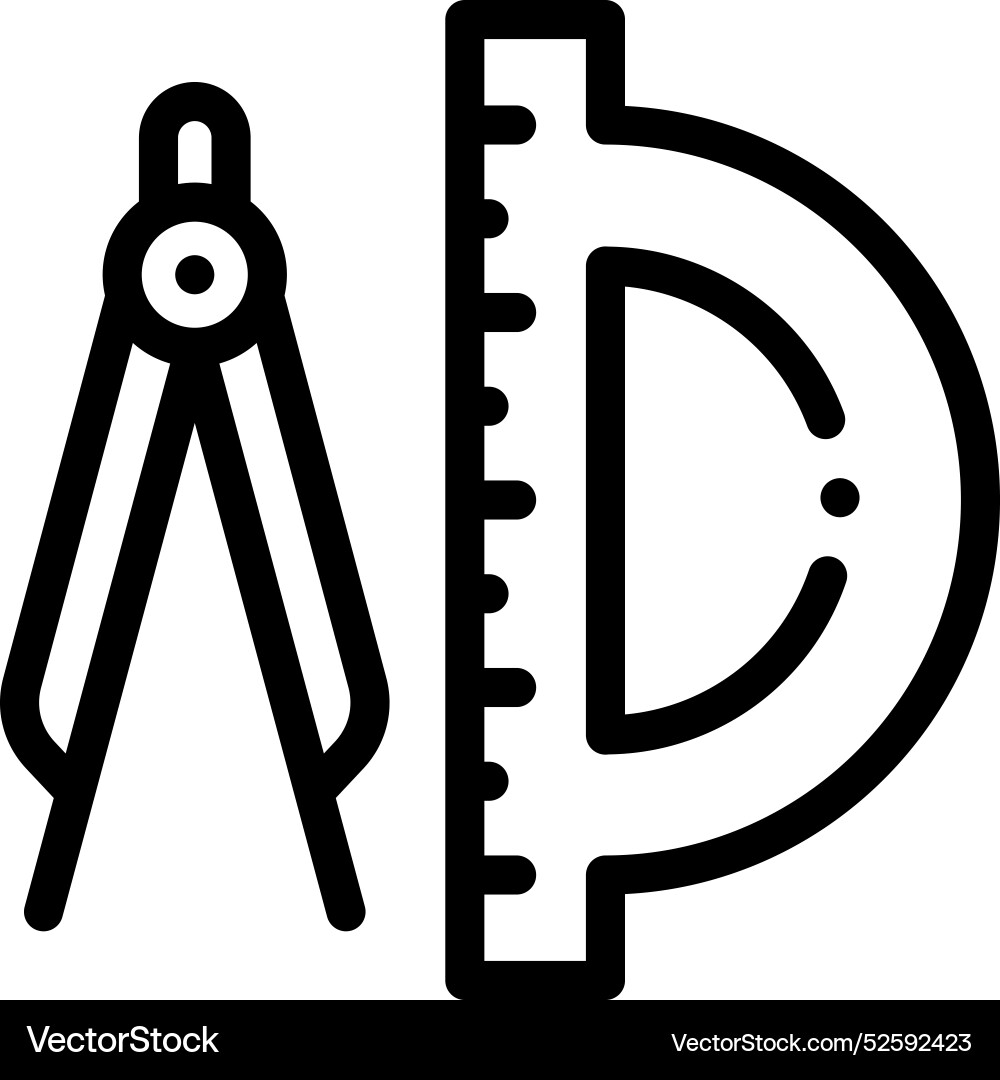 Compass icon thin linear style design isolated Vector Image