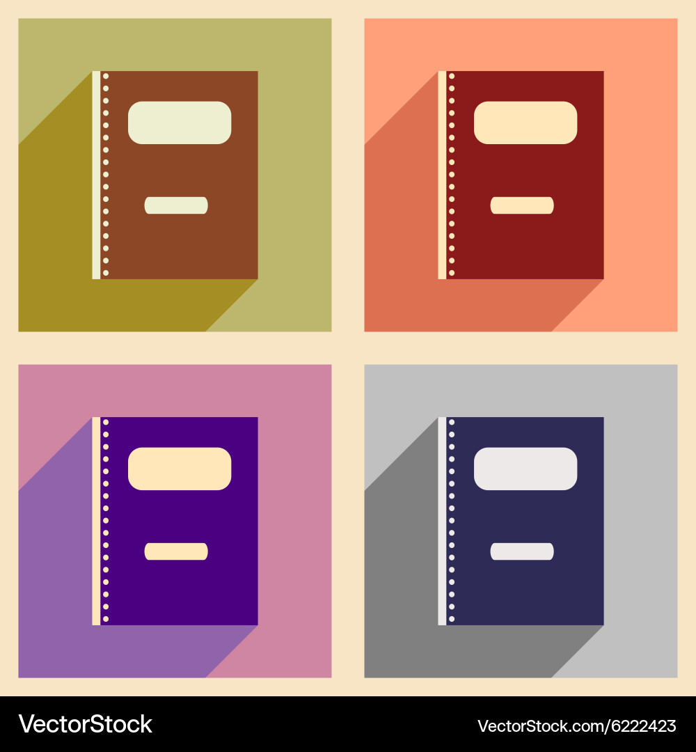 Flat with shadow concept and mobile application vector image