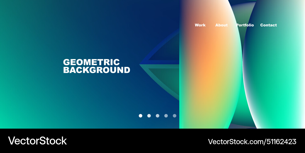 Geometric design with circles and triangles Vector Image