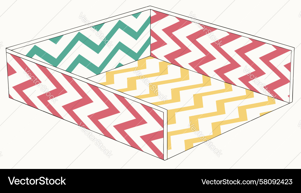 Geometric Zigzag Box Pattern Vector Image