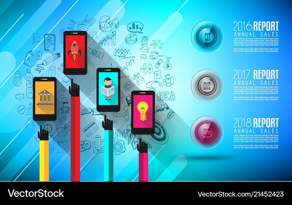 Infograph template with multiple choices vector image