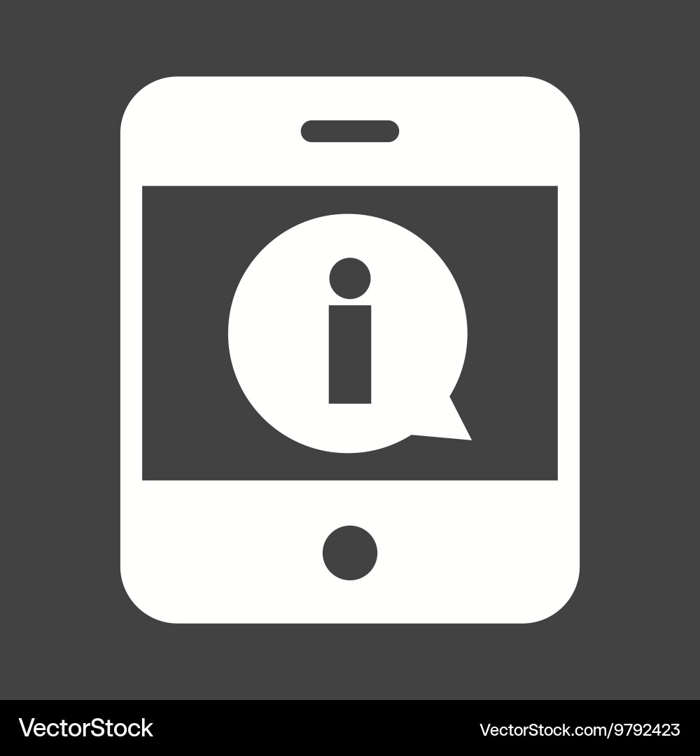 Information from smart device Vector Image
