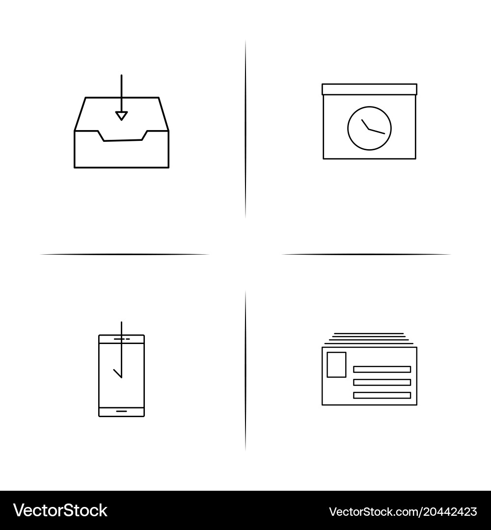 Internet of things simple linear icon setsimple Vector Image